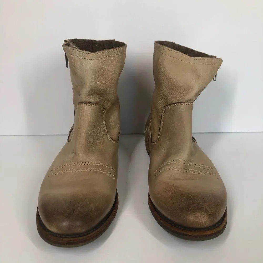 Blackstone Chelsea Side Zip Booties Taupe Western Inspired Ankle Boots 39 US 9